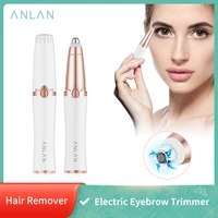 anlan new design electric eyebrow trimmer makeup painless eye brow epilator mini shaver razors portable facial hair remover