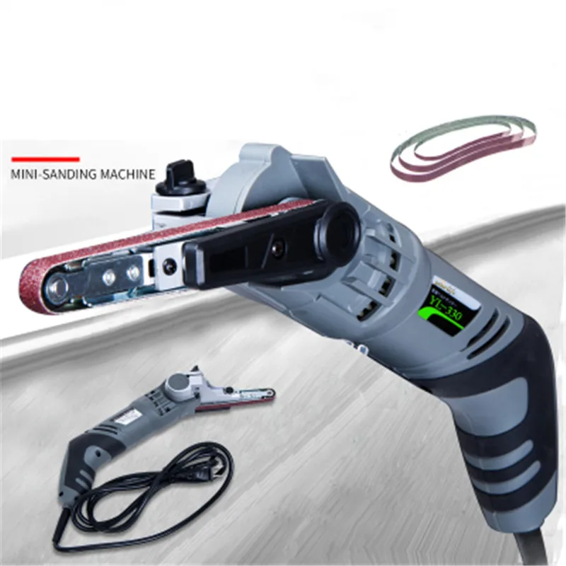 

Мини-ленточная машина для литья песка, семейная маленькая машина для наждачной бумаги, полировальная машина для пояса, 220 В, полировальная м...