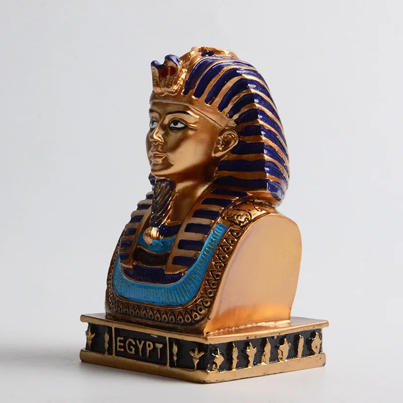

Egyptian King TUT Pharaoh Queen Nefertiti Figurine Statue Ancient Sculpture Collectible Mythology Miniature Figure Egypt Decor