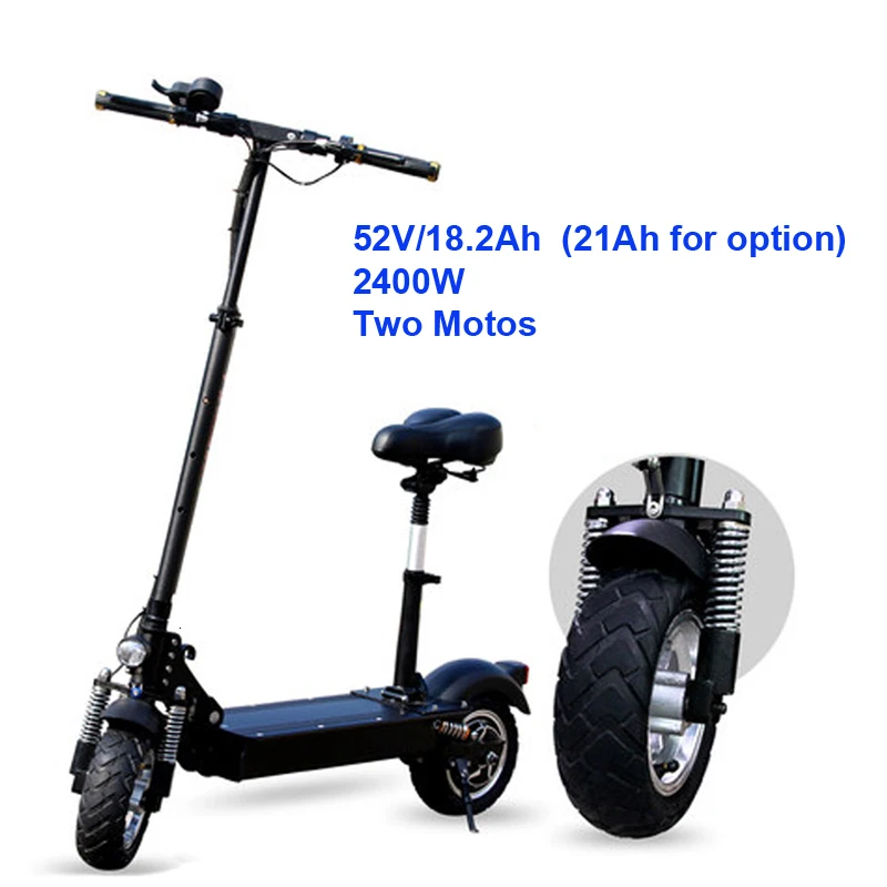 1002 популярный двойной электроскутер 2 человек Электрический скутер с 52V 2400W moto |