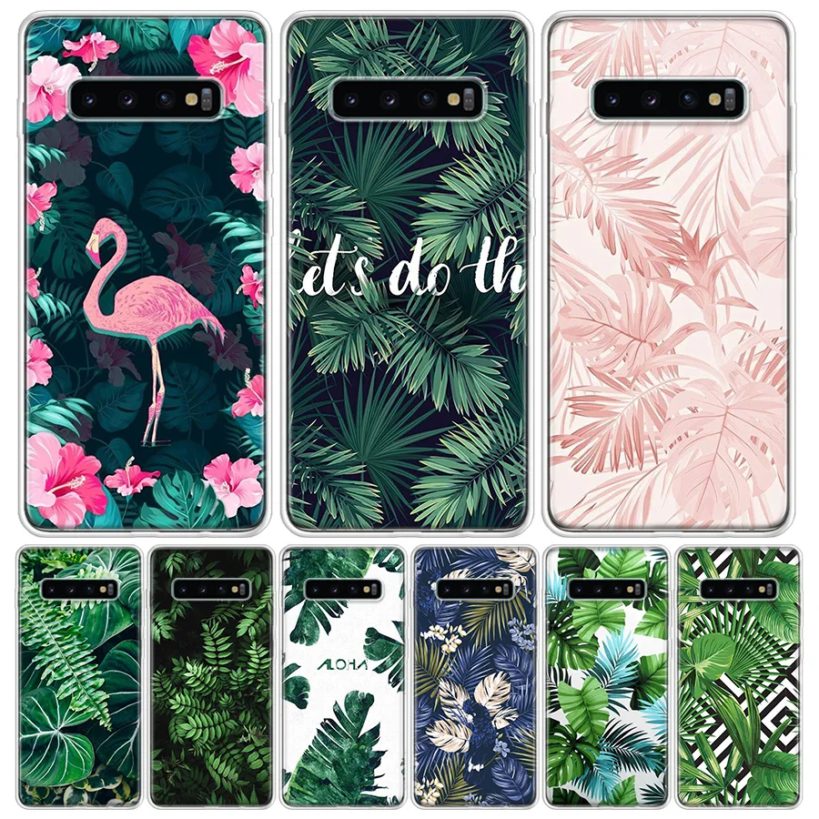 Чехол для телефона Тропическое растение зеленый лист цветок Samsung Galaxy A50 A51 A70 A71 A40