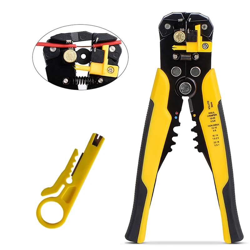 

QHTITEC Wire Clamper Multifuntional Stripper Cutter For Electronics Crimping Pliers Terminal 0.2-6mm2 Hand Tools