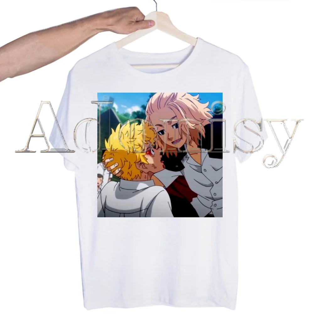 

Tokyo Revengers Hanagaki Takemichi Ken Ryuguji Haori Kimono Printing Street Style Short Sleeve Men T Shirt Loose O-neck T-shirt