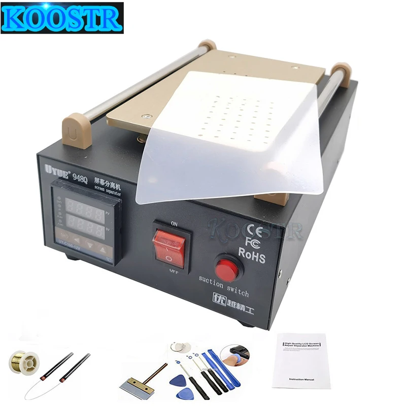 UYUE 948Q встроенный насос вакуумная стеклянная машина сепаратор с ЖК экраном макс. 7