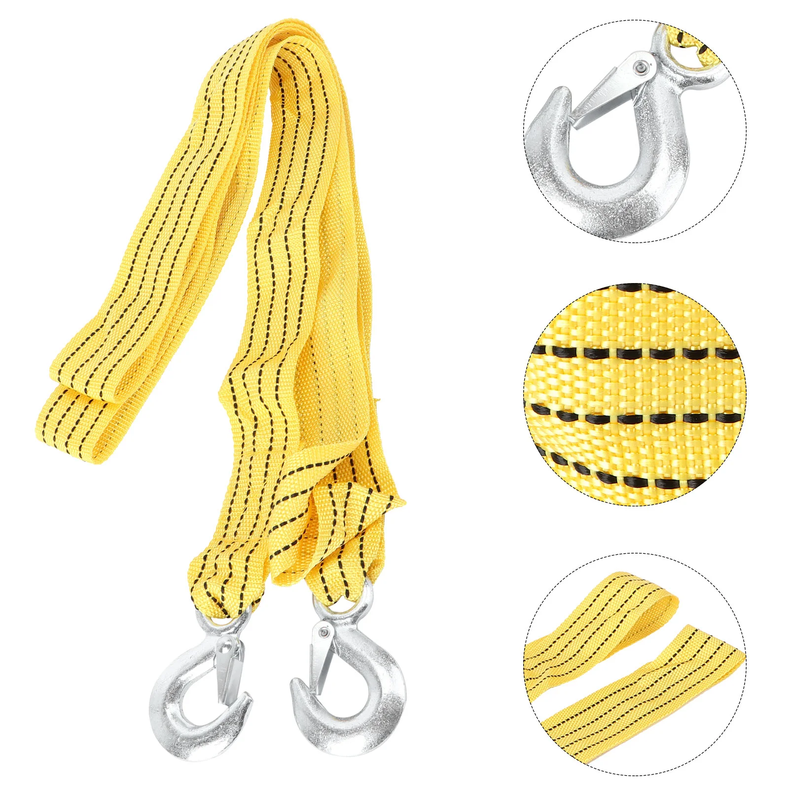 

1 Set Tow Strap Car Towing Rope Heavy Duty Rope Reflective Emergency Belt