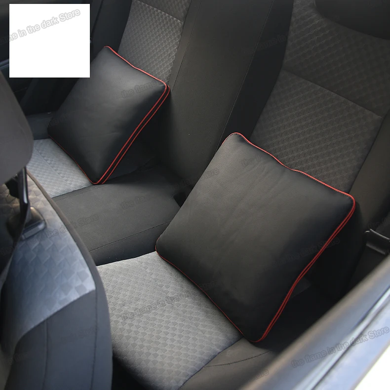 Lsrtw2017 роскошный подголовник автомобильного сиденья из хлопка и кожи поясничная