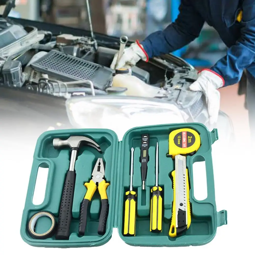 

9Pcs/Set Car Repair Tools Kit Portable Multifunctional Emergency Tools Mixed Screwdriver Hammer Hardware Tools Set For Home Car