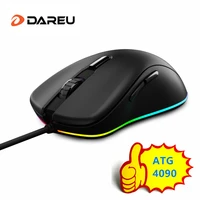 dareu em908 wired rgb gaming mouse 6 programmable buttons atg4090 sensor 6000 dpi 150 ips 50 million clicks mice for gamer
