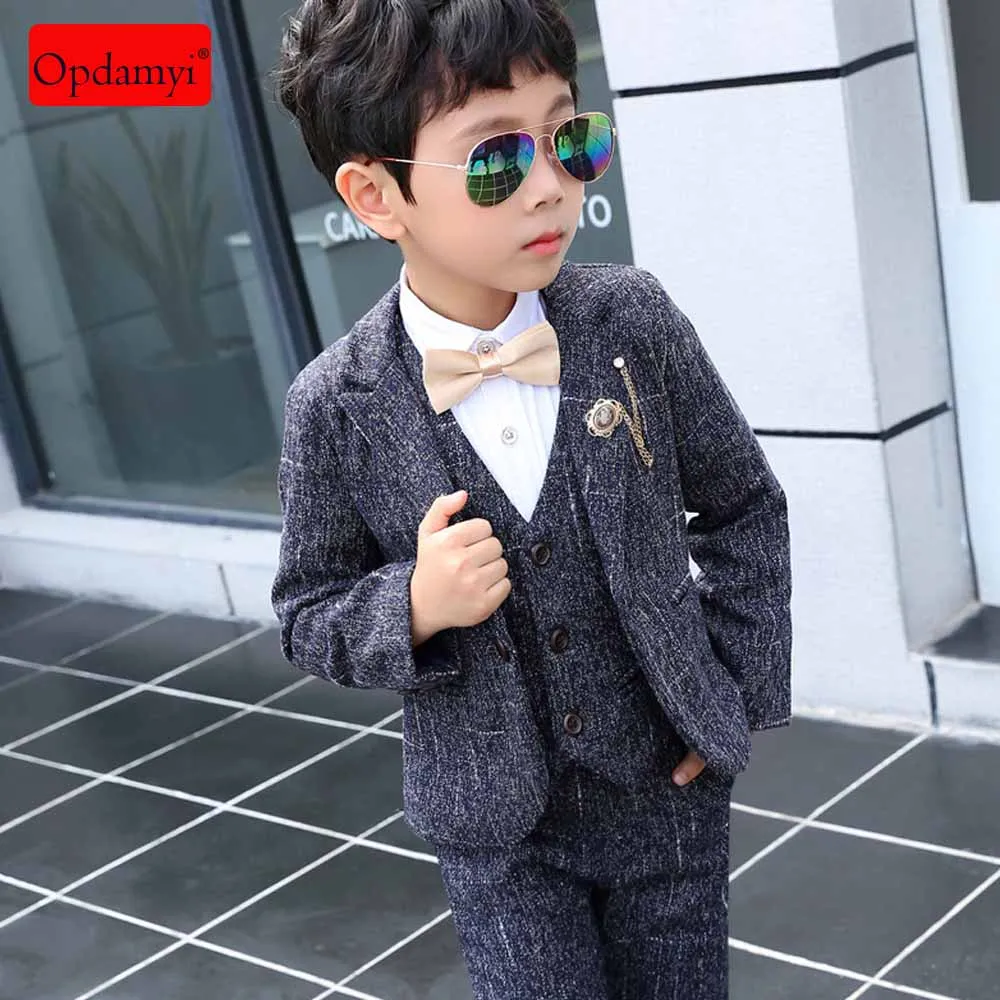 Костюм для мальчиков на свадьбу день рождения вечернее платье пиджак жилет и