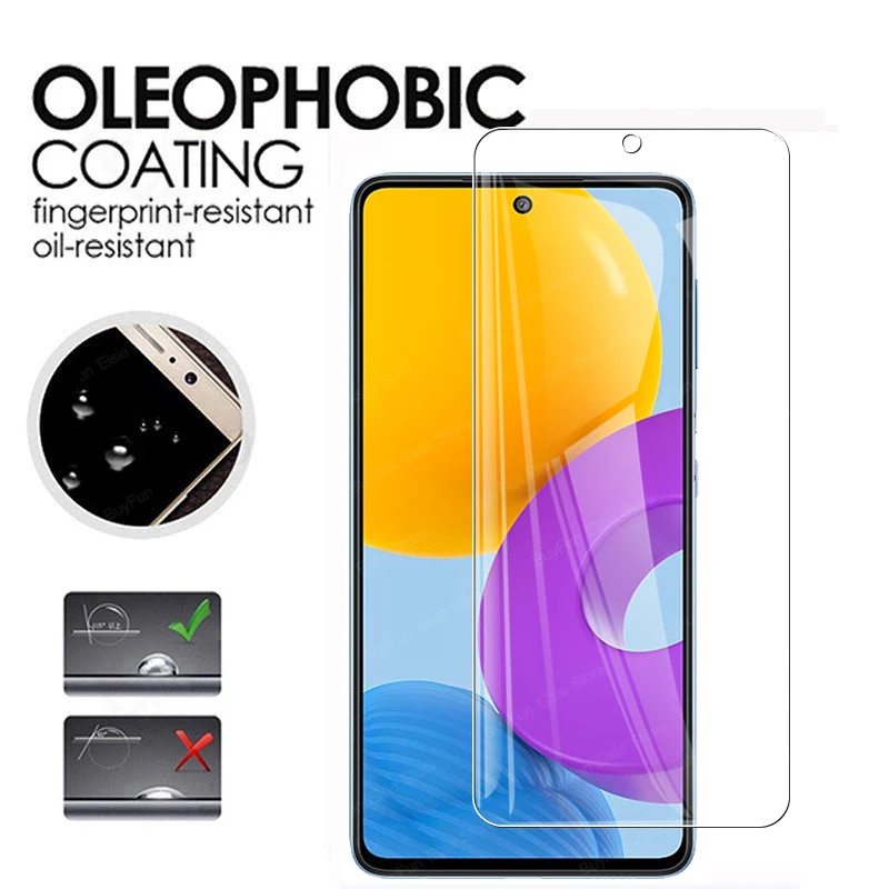 6 in 1 tempered glass for samsung galaxy m52 5g screen protector full cover camera lens film svmsung m52 m526 m 52 safety glass free global shipping