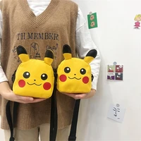 takara tomy pikachu baby school shoulder bag boy girl children canvas bag soft sister girl single shoulder messenger small bag