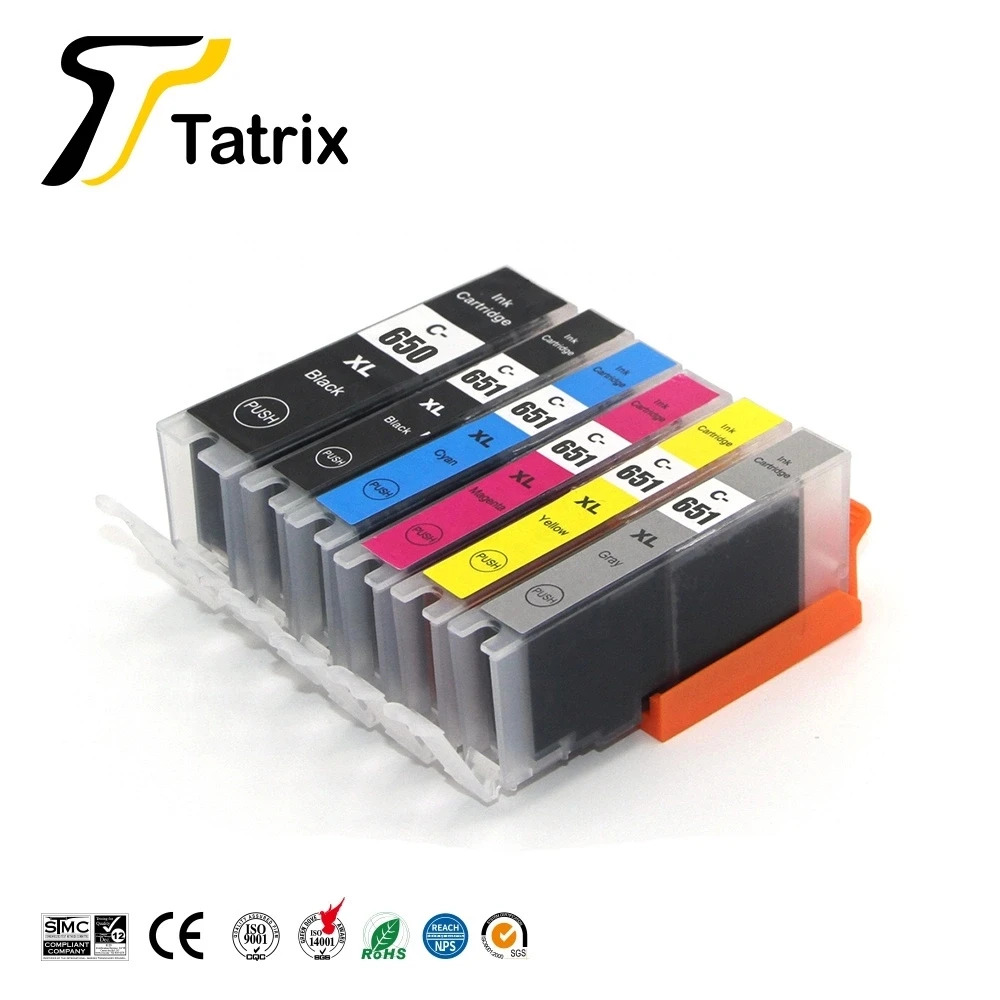 Совместимый картридж Tatrix PGI-650XL PGI650 CLI-651XL CLI651XL для принтера Canon PIXMA MG5560 MG5660 MG6660
