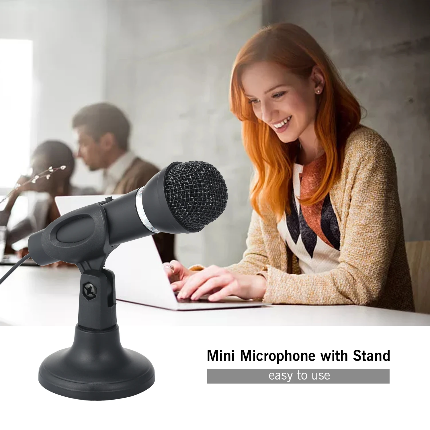 Новый настольный микрофон с разъемом 3 5 мм и подставкой для записи компьютерных