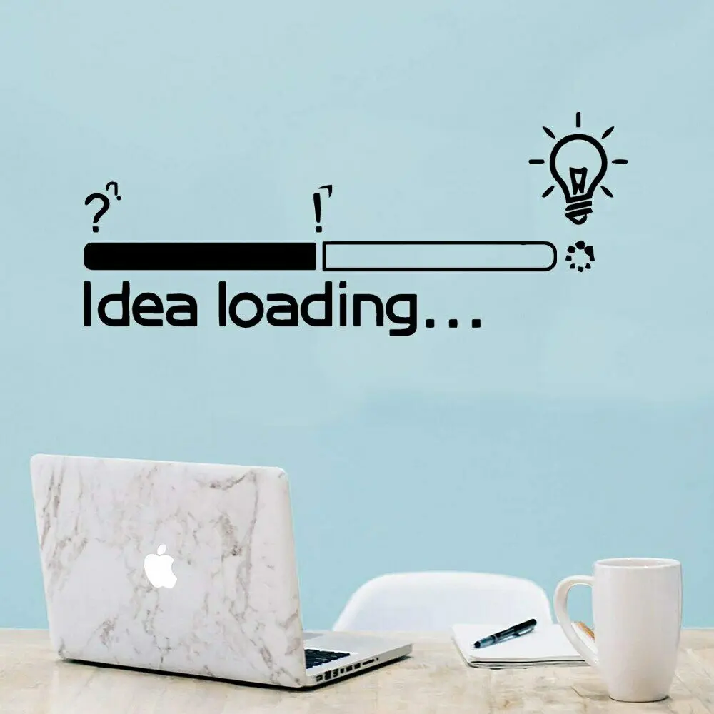 Офисная цитата настенная наклейка идея загрузки света виниловая художественная