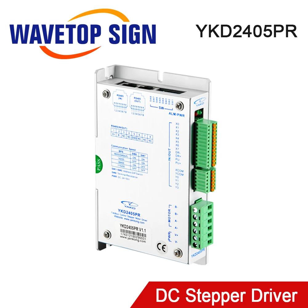 WaveTopSign 2Phase Digital Stepper Motor Driver YKD2405PR Input DC24V-80V RS-485 Interface for Co2 Laser Cutting Machine | Обустройство