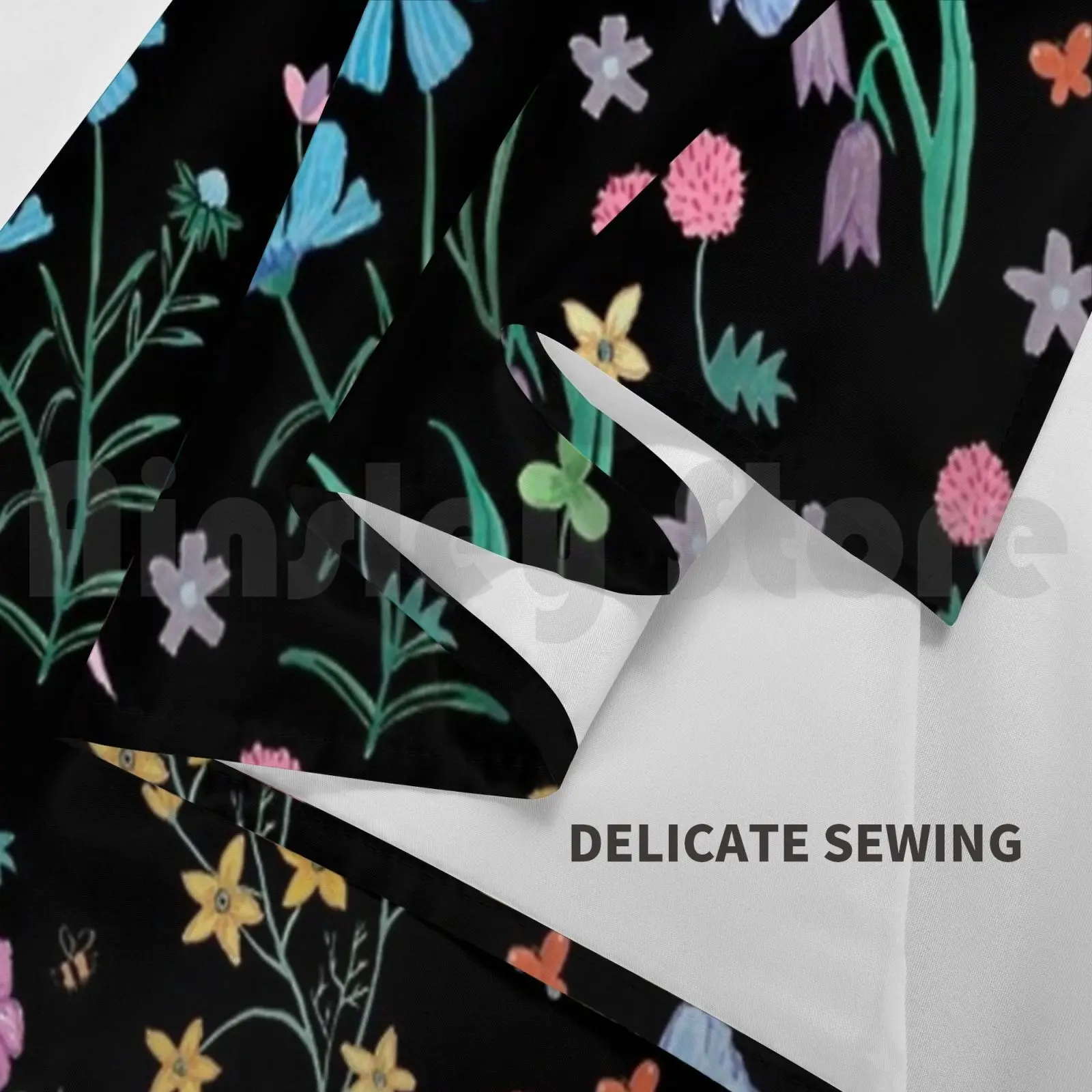 Весенний сад с тисненым узором темный фоновый гобелен гостиная спальня акварель