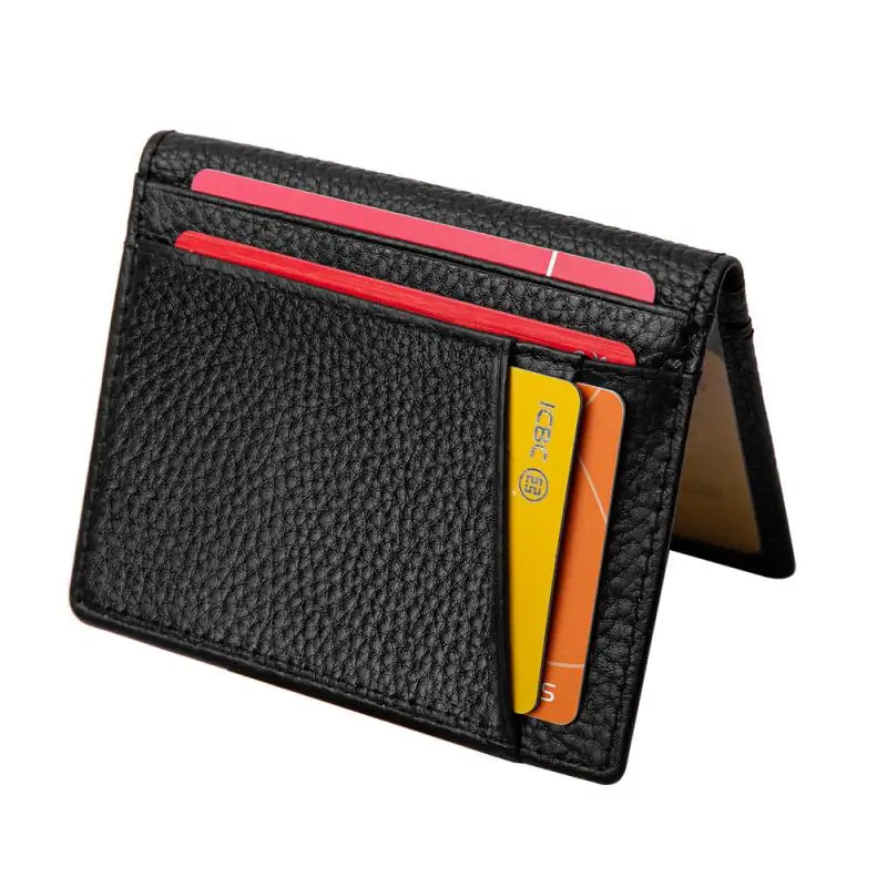 

Bycobecy Mini Credit Card Holder Wallet Super Slim Soft Wallet 100% Genuine Leather Purse Card Holders Men Wallet Thin Small