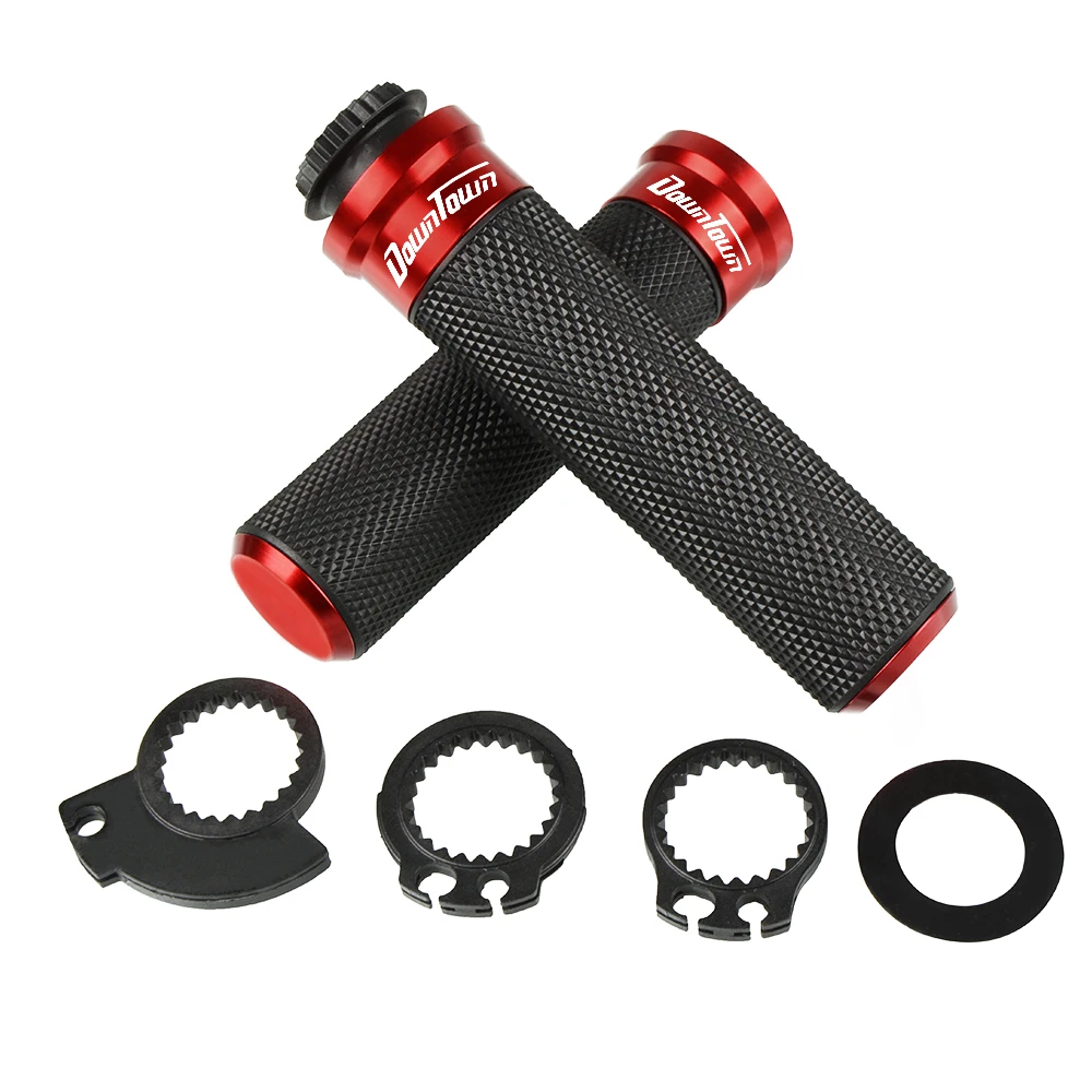Red Для KYMCO Downtown DT 200i 300i 350i 125 200 250 350 7/8 ''22 мм мотоциклетные ручки Нескользящая рукоятка заканчивается Захваты Бар ручной Руль - Цвет: Red