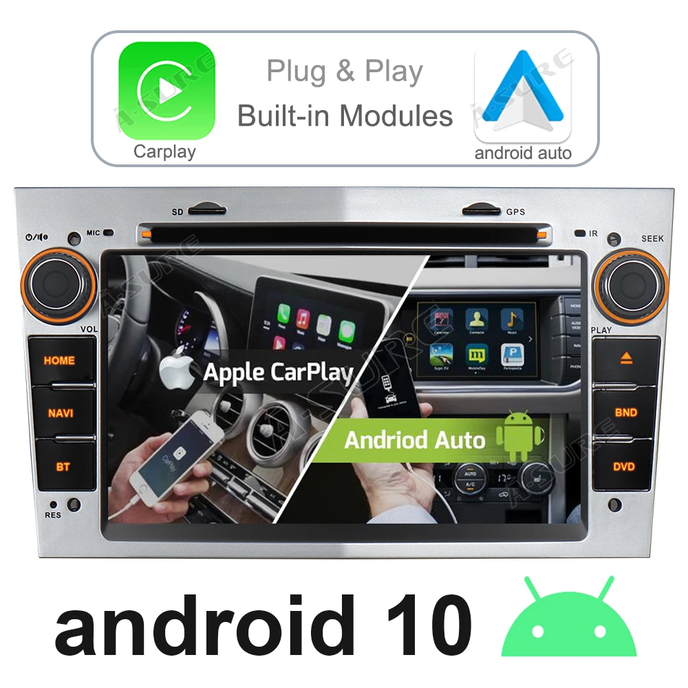 

Автомобильный мультимедийный плеер A-Sure 2 Din Android 10 Carplay DSP GPS стерео DVD-плеер навигация для Opel Vauxhall Corsa Antara Astra Vectra