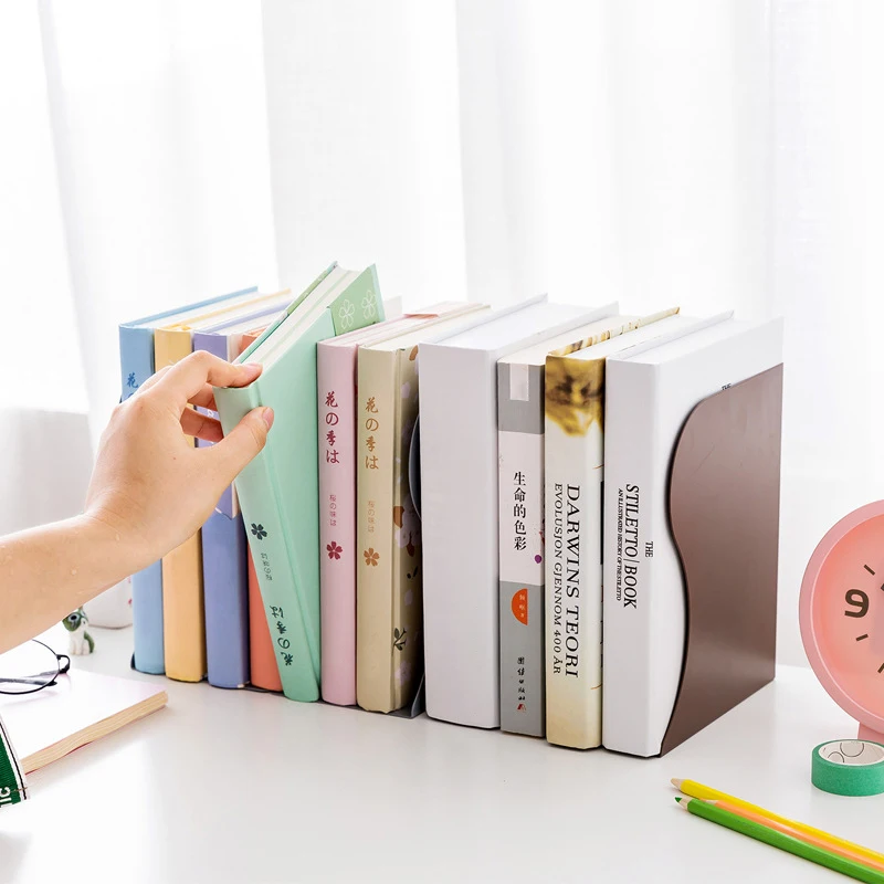 

Retractable Bookends For Shelves Book Support Stand Adjustable Bookshelf Desk Organizer Office Accessories FP8