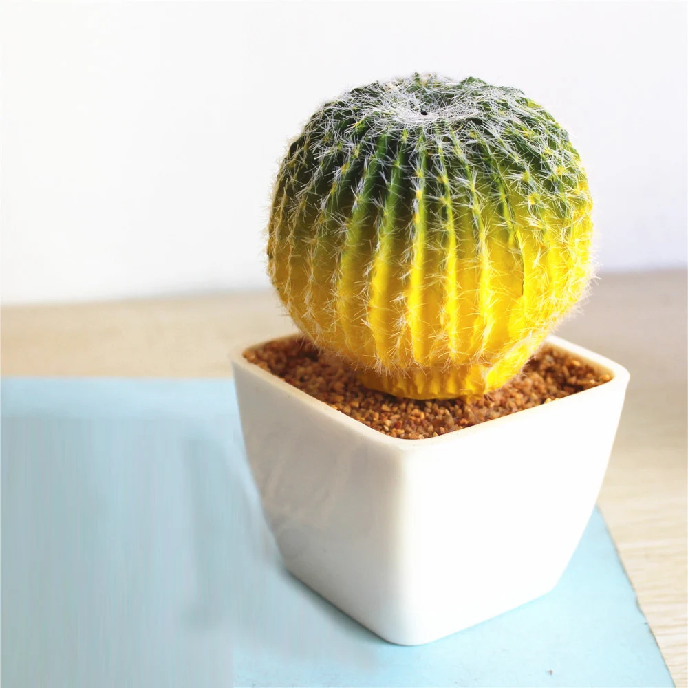 1 компл. Искусственный кактус в горшках ПУ растение с пеной ваза моделирование