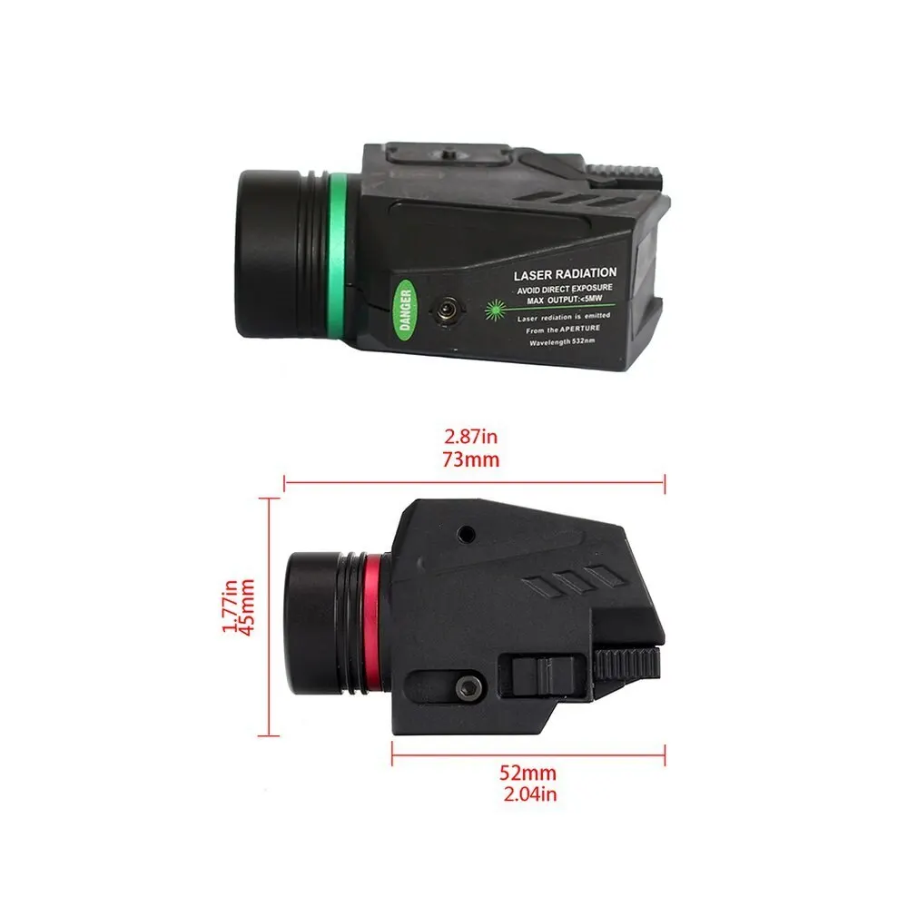

Tactical LED Weapon Light Flashlight Dot Laser Sight Military Airsoft Pistol Light For 20mm Rail Mini Pistol