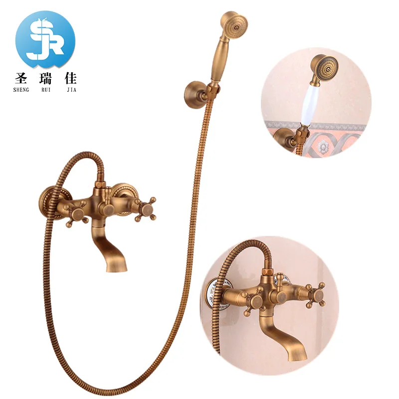 

Сантехника Shengruijia для ванной комнаты, ручной душ в античном Европейском стиле, насадка для душа в стиле ретро