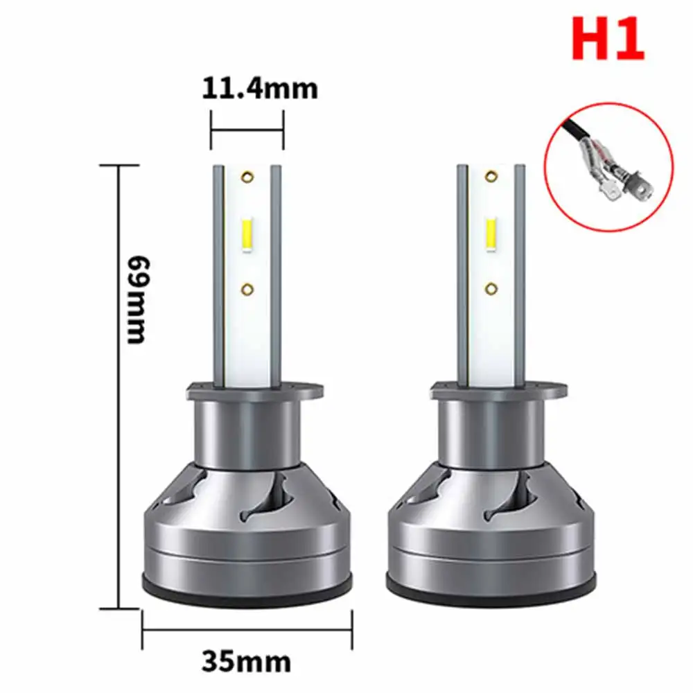 

2 шт., Автомобильные светодиодные лампы H1 H4 H7 60 Вт 12000 лм