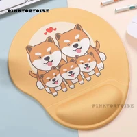 pinktortoise anime carton dog family silicone wrist rest mouse pad notebook pc playmat mice pad