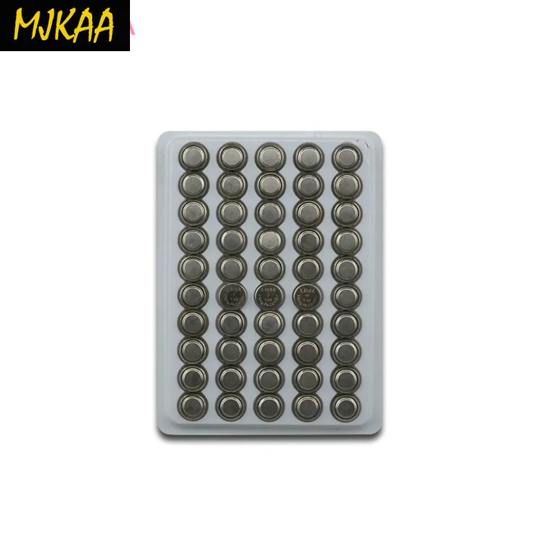 MJKAA Горячая продажа 50 шт. LR44 357A A76 303 AG13 SR44SW SP76 L1154 RW82 RW42 Щелочная Кнопка батарея
