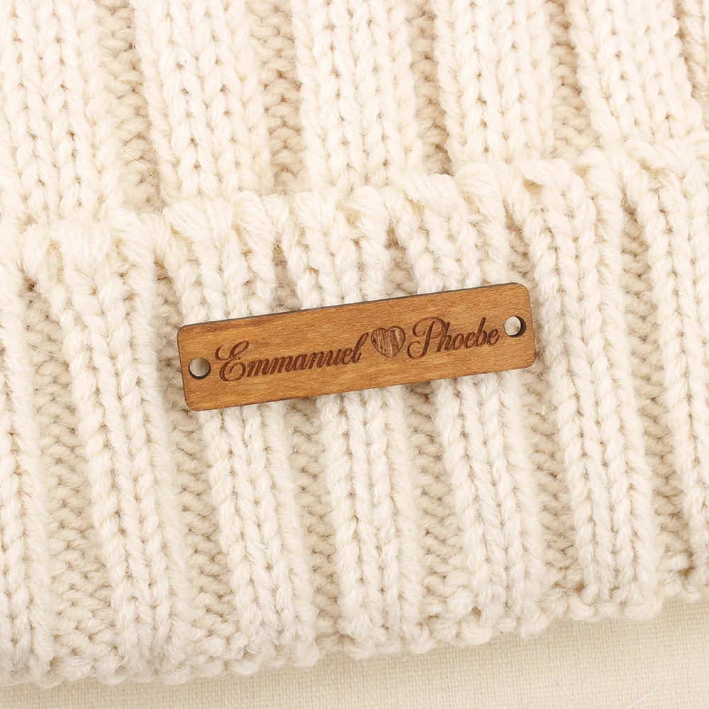 

Wooden labels, personalized tags, knit labels, Personalized Name, Custom Design, knitting label, Logo or Text, Business (WD1450