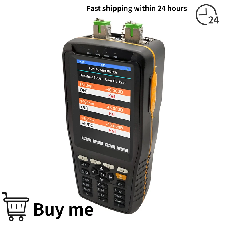 

TM70B High precision Mini Handheld fiber optical equipment PON Optical Power Meter Power saving design