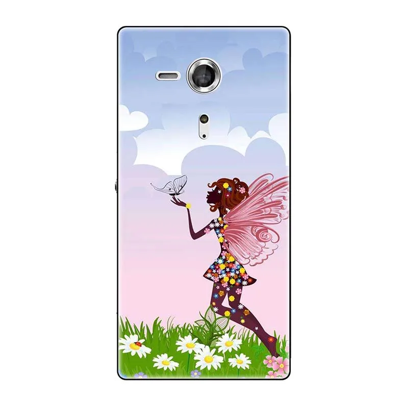 A190 Мягкие чехлы для sony Xperia SP M35 M35h M35C C5303 C5306 C5302 чехол с принтом(розы); волк милый чехол-крышка с узорами чехол для телефона чехол Fundas Para - Цвет: A190