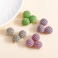 20pcs trendy colorful leopard pattern wool poms fluffy plush balls charms for drop earrings keychain diy jewelry making