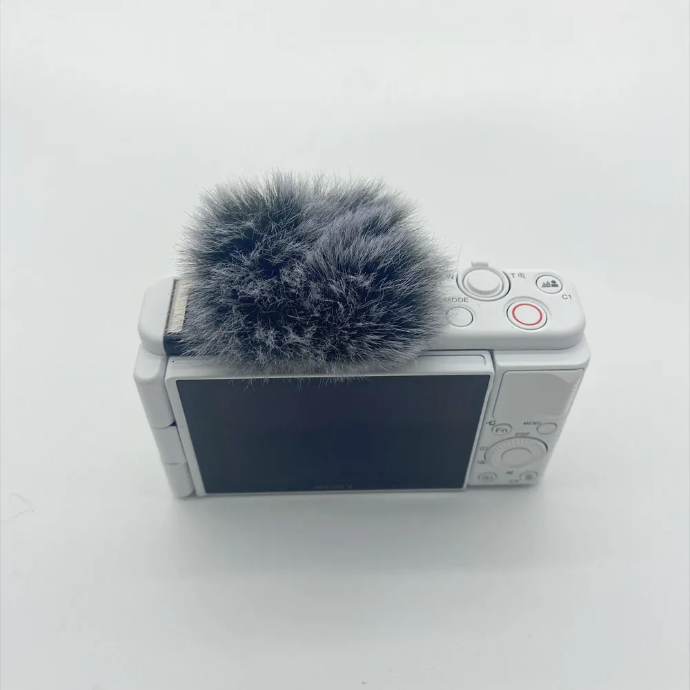 Deat Cat Furry windshield And Hot Shoes For Sony ZV-1 Vlog Outdoor Windscreen Artifical And Hot Boots For Sony ZVE 10