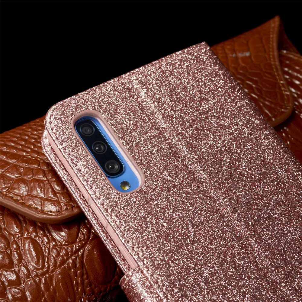 Чехол Love Jewell для samsung Galaxy A50 A40 A70 A20E Блестящий блестящий кожаный флип-чехол для samsung A 50 70 40 20E чехол для телефона