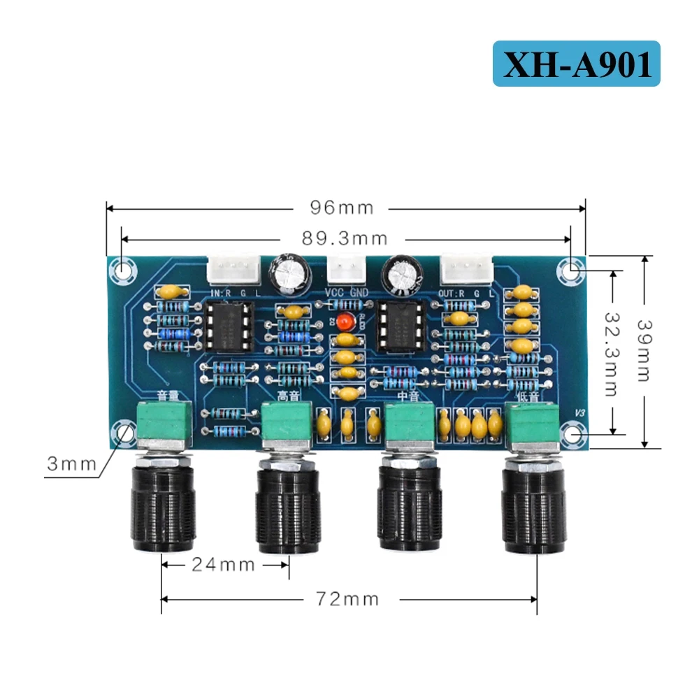 XH A901 NE5532 тон плата предусилителя предусилитель с высокими частотами бас