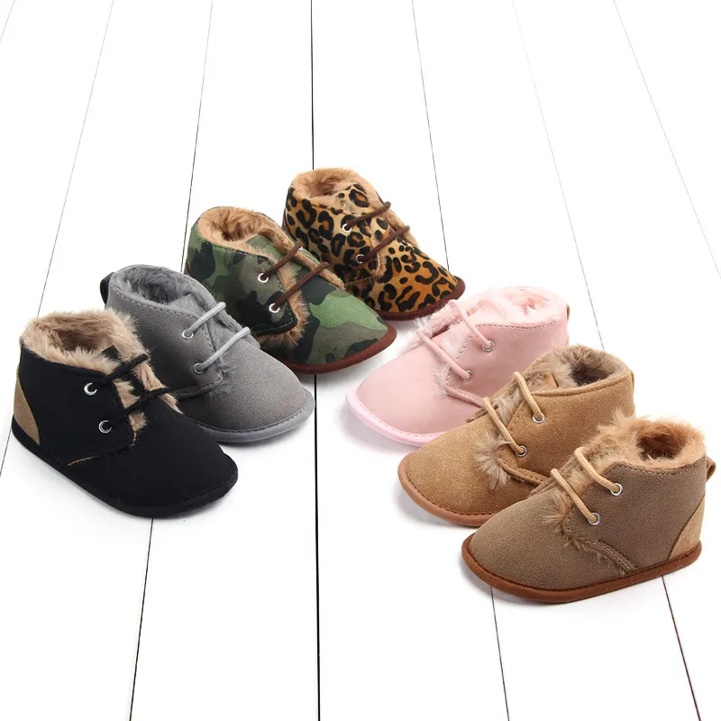 

New Arrival Winter Cotton Baby Boot Shoes Lace-Up Warm Shoes New Born Baby Boy Walking Shoe Toddler First Walkers 0-18 Month