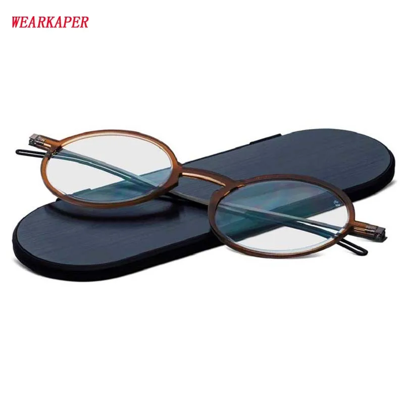 WEARKAPER в круглой оправе Сверхлегкий против усталости глаз очки для чтения с Alumiun
