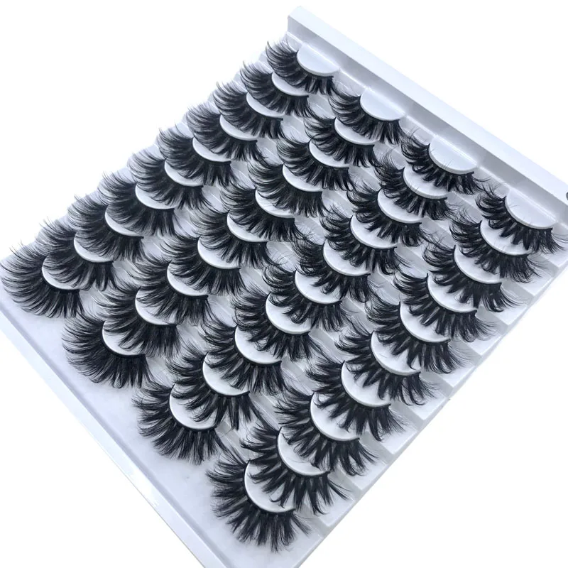 NEW 20 Pairs 3D Faux Mink Eyelashes Natural Thick Long False Eyelashes Dramatic Fake Lashes Makeup Extension Eyelashes maquiagem images - 6