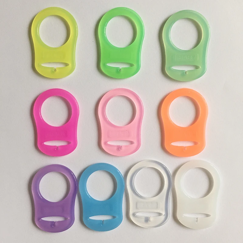 3000 Pcs Transparent Clear food grade BPA Free silicone baby pacifier rings Soother pacifier adapter dummy mam rings for NUK
