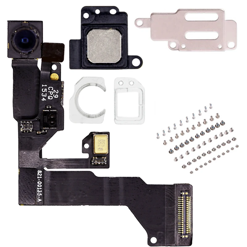 

1set Proximity Sensor Light Front Camera Assembly Flex Cable For iPhone 5 5S 5C 6 6S Plus With Earpiece Speaker Metal +Screws