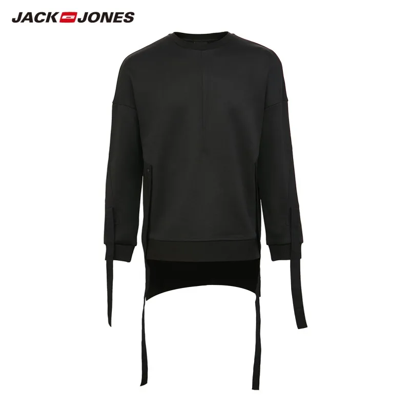 JackJones мужской модный дизайн уличная одежда черный пуловер Толстовка 219333506 |