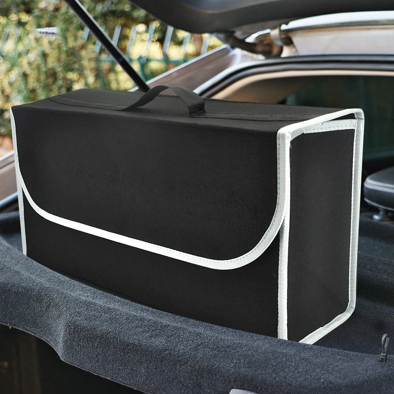 

Portable Foldable Car Trunk Organizer Felt Cloth Storage Box Case Auto Interior Stowing Tidying Container Bags Large Anti Slip