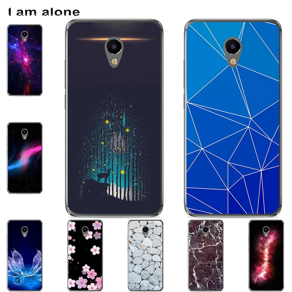 

I am alone Phone Case For Meizu Meilan E2 M3 M3S Mini M3 Note M3E Mobile Cover Cute Fashion Cartoon Inkjet Painted Shell Bag