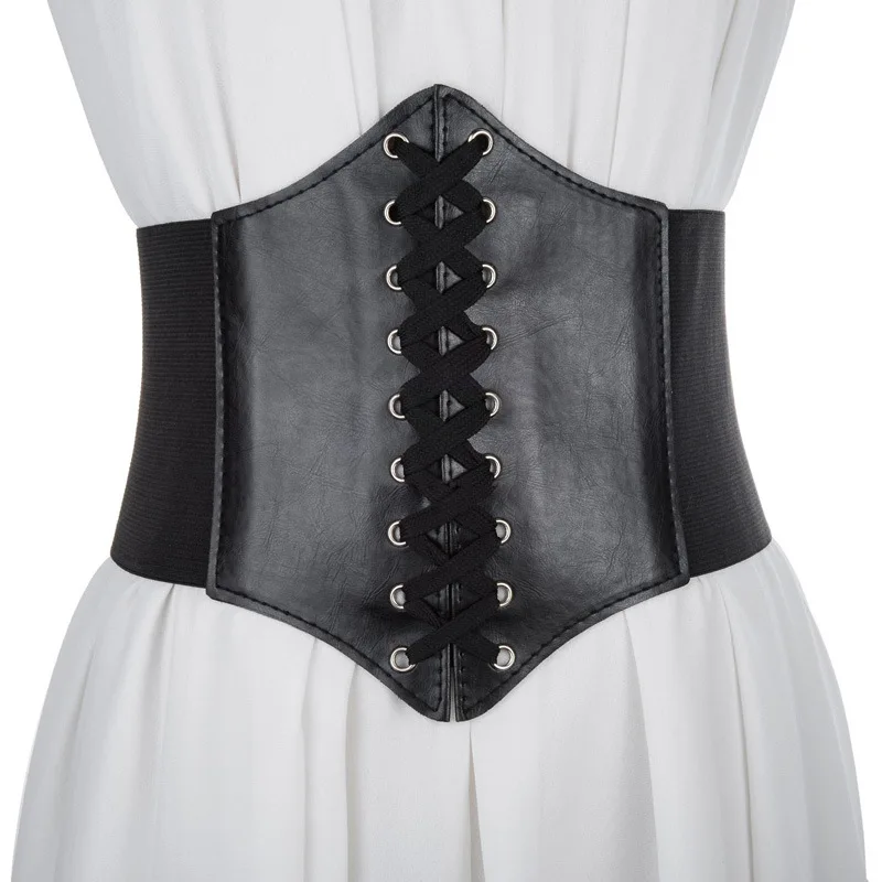 2021 Corset Wide Pu Belts Leather Slimming Body for Women Elastic High Waist Belts Cinto Sobretudo Feminin Ceinture Femme Fajas