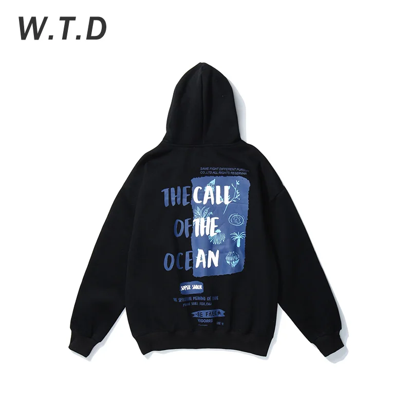 WTD 2020 Мужская толстовка уличная одежда модная Повседневная стильная с надписью