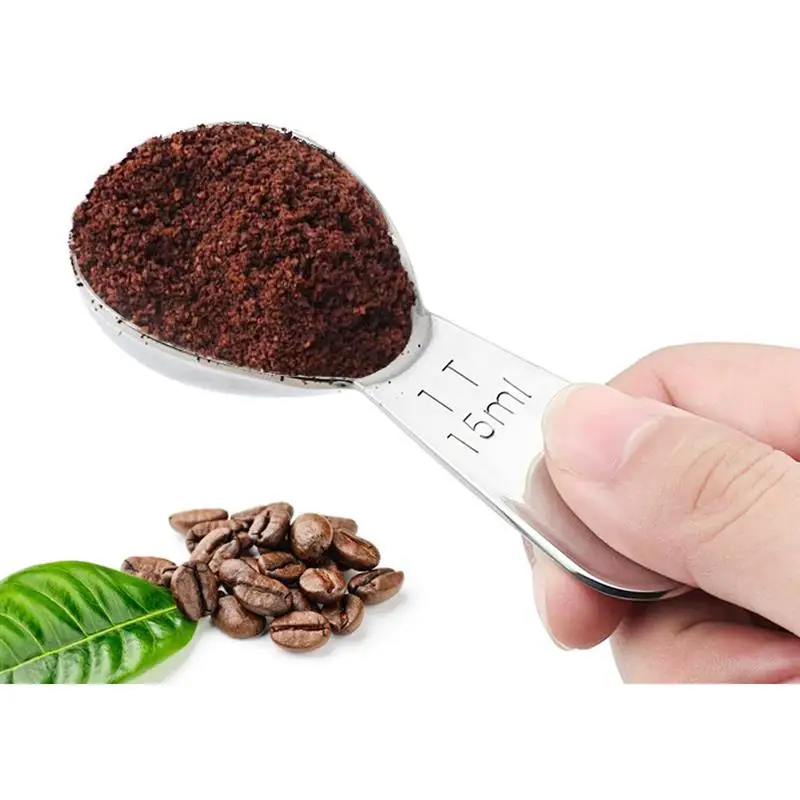 

2pcs Measuring Spoon For Milk Powder Stainless Steel Coffee Sugar Flour Tablespoon Measuring Dry Liquid Ingredients Scoop