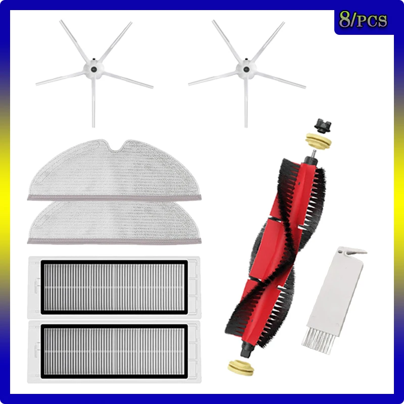 

Mi Robot Vacuum Cleaner-Mop Accessories For Xiaomi Roborock S5 Max S6 S6 maxv Removable Roller Silicone Brush Replacement Kit