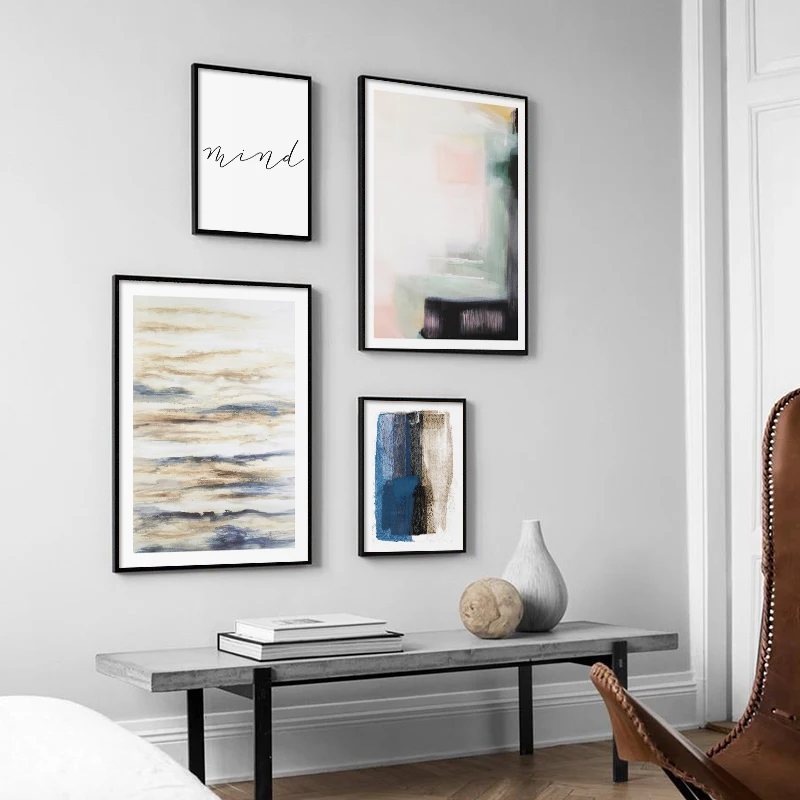 Современная Абстрактная Красивая красочная чернильная Картина на холсте